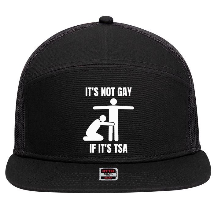 It’S Not Gey If It’S Tsa 7 Panel Mesh Trucker Snapback Hat