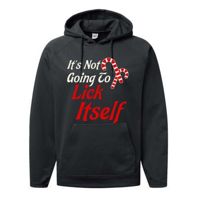 It's Not Going to Lick Itself Funny Christmas Performance Fleece Hoodie