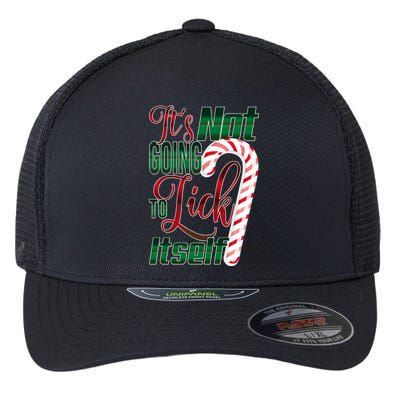 Its Not Going To Lick Itself Ugly Christmas Flexfit Unipanel Trucker Cap