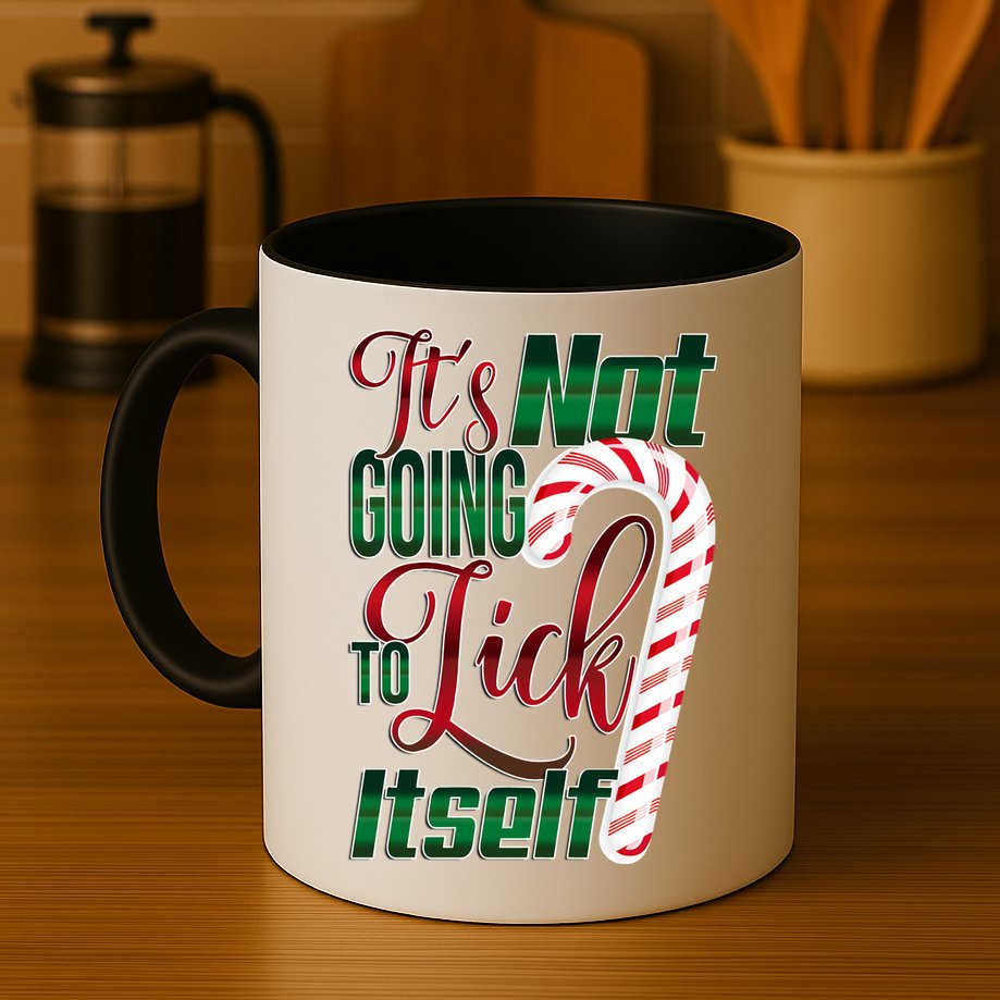 Its Not Going To Lick Itself Ugly Christmas Mug