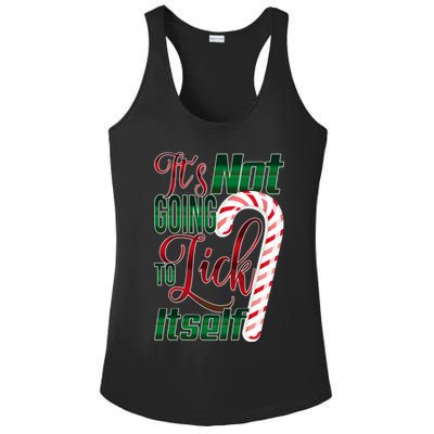 Its Not Going To Lick Itself Ugly Christmas Ladies PosiCharge Competitor Racerback Tank