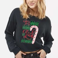 Its Not Going To Lick Itself Ugly Christmas Cropped Pullover Crew