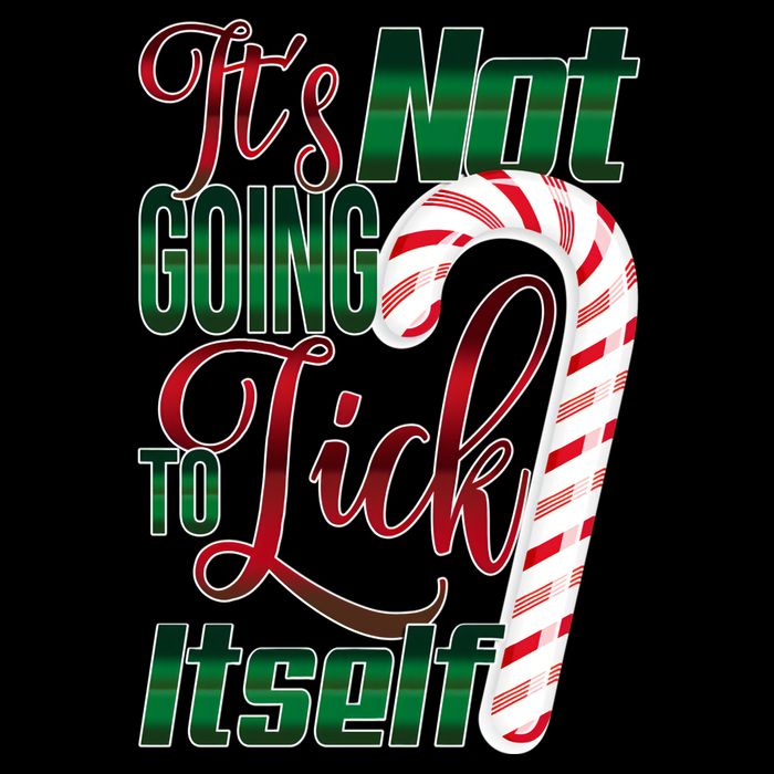 Its Not Going To Lick Itself Ugly Christmas Cropped Pullover Crew