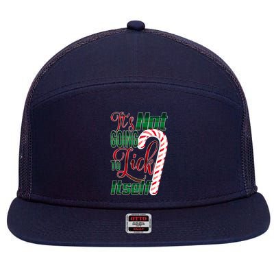 Its Not Going To Lick Itself Ugly Christmas 7 Panel Mesh Trucker Snapback Hat