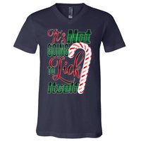 Its Not Going To Lick Itself Ugly Christmas V-Neck T-Shirt