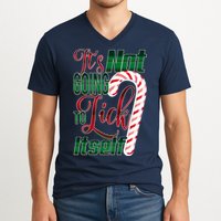 Its Not Going To Lick Itself Ugly Christmas V-Neck T-Shirt