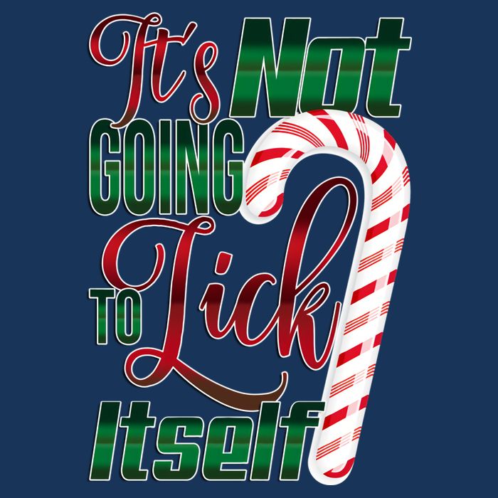 Its Not Going To Lick Itself Ugly Christmas Drawstring Bag
