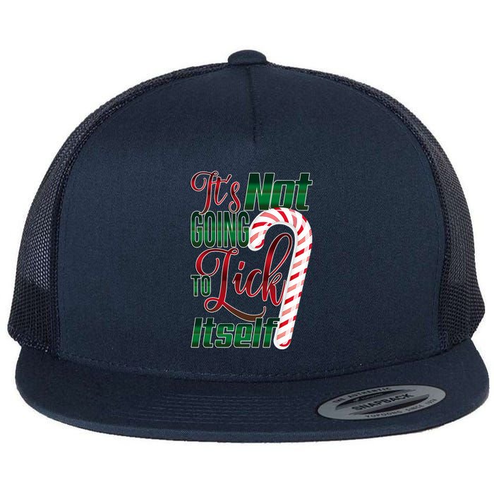 Its Not Going To Lick Itself Ugly Christmas Flat Bill Trucker Hat