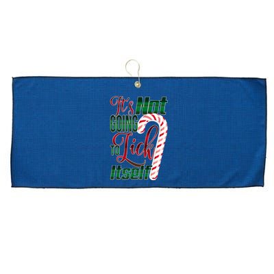 Its Not Going To Lick Itself Ugly Christmas Large Microfiber Waffle Golf Towel