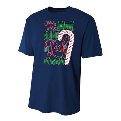 Its Not Going To Lick Itself Ugly Christmas Youth Performance Sprint T-Shirt