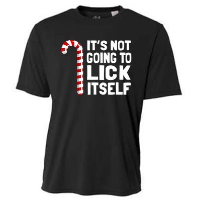 It’S Not Going To Lick Itself Christmas Candy Cane Cooling Performance Crew T-Shirt