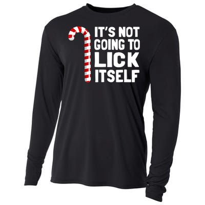 It’S Not Going To Lick Itself Christmas Candy Cane Cooling Performance Long Sleeve Crew