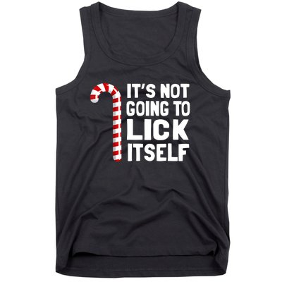 It’S Not Going To Lick Itself Christmas Candy Cane Tank Top