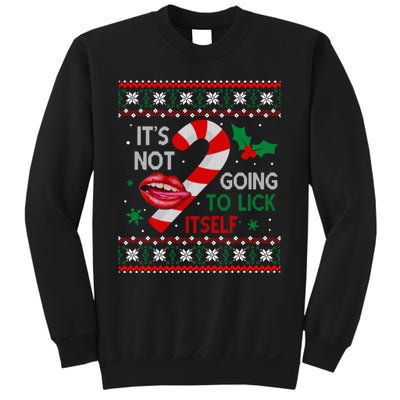 ItS Not Going To Lick Itself Adult Christmas Ugly Sweater Sweatshirt