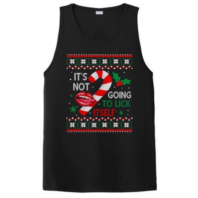 ItS Not Going To Lick Itself Adult Christmas Ugly Sweater PosiCharge Competitor Tank