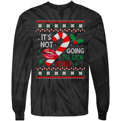 ItS Not Going To Lick Itself Adult Christmas Ugly Sweater Tie-Dye Long Sleeve Shirt