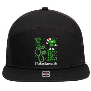 Irish Nurse Great Gift St Patricks Day Love School Nurse Life Gift 7 Panel Mesh Trucker Snapback Hat