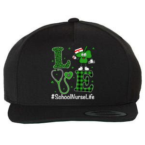 Irish Nurse Great Gift St Patricks Day Love School Nurse Life Gift Wool Snapback Cap