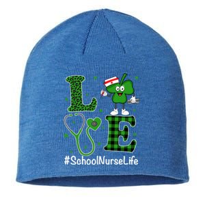 Irish Nurse Great Gift St Patricks Day Love School Nurse Life Gift Sustainable Beanie