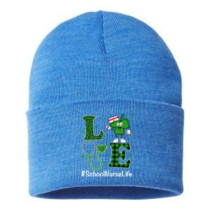 Irish Nurse Great Gift St Patricks Day Love School Nurse Life Gift Sustainable Knit Beanie