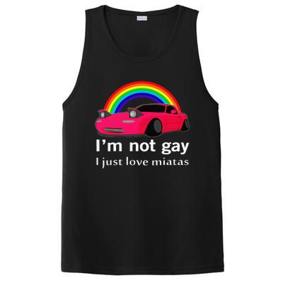 I’M Not Gay I Just Love Miatas Lgbt Rainbow Lesbian Pride PosiCharge Competitor Tank