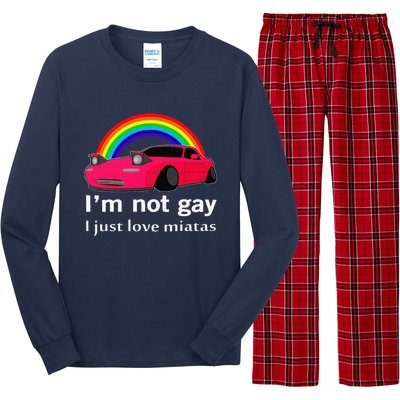 I’M Not Gay I Just Love Miatas Lgbt Rainbow Lesbian Pride Long Sleeve Pajama Set