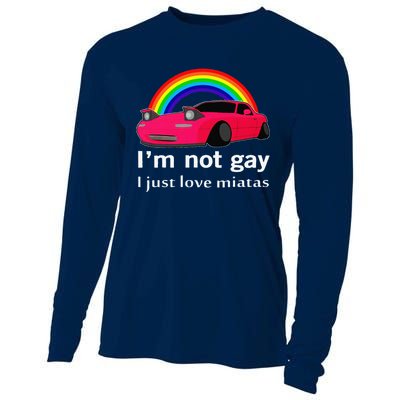 I’M Not Gay I Just Love Miatas Lgbt Rainbow Lesbian Pride Cooling Performance Long Sleeve Crew