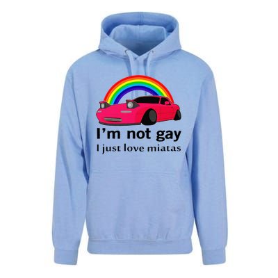 I’M Not Gay I Just Love Miatas Lgbt Rainbow Lesbian Pride Unisex Surf Hoodie