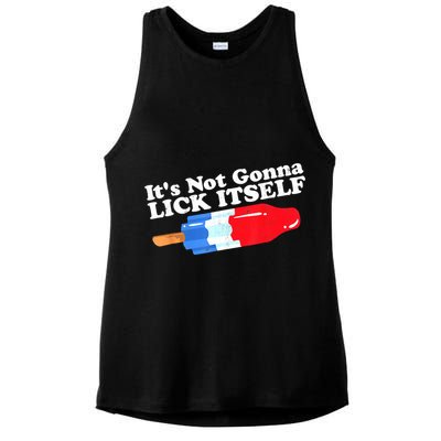 Its Not Gonna Lick Itself Funny Popsicle 4th Of July Gifts Ladies PosiCharge Tri-Blend Wicking Tank