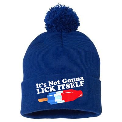 Its Not Gonna Lick Itself Funny Popsicle 4th Of July Gifts Pom Pom 12in Knit Beanie