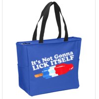 Its Not Gonna Lick Itself Funny Popsicle 4th Of July Gifts Zip Tote Bag