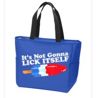 Its Not Gonna Lick Itself Funny Popsicle 4th Of July Gifts Zip Tote Bag