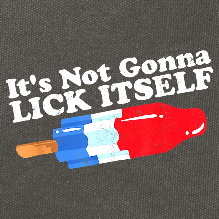 Its Not Gonna Lick Itself Funny Popsicle 4th Of July Gifts Cotton Canvas Backpack