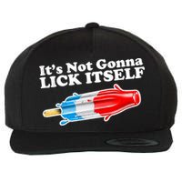Its Not Gonna Lick Itself Funny Popsicle Wool Snapback Cap