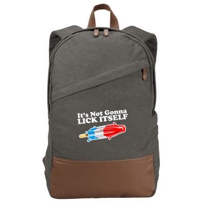 Its Not Gonna Lick Itself Funny Popsicle Cotton Canvas Backpack