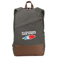 Its Not Gonna Lick Itself Funny Popsicle Cotton Canvas Backpack