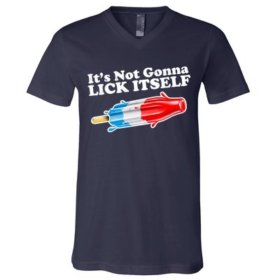 Its Not Gonna Lick Itself Funny Popsicle V-Neck T-Shirt
