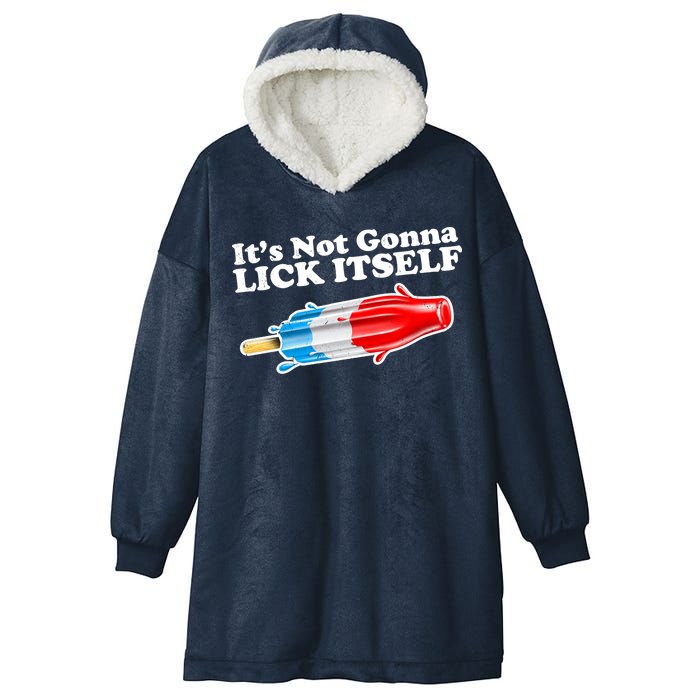 Its Not Gonna Lick Itself Funny Popsicle Hooded Wearable Blanket