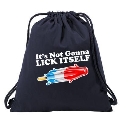 Its Not Gonna Lick Itself Funny Popsicle Drawstring Bag