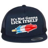 Its Not Gonna Lick Itself Funny Popsicle Flat Bill Trucker Hat