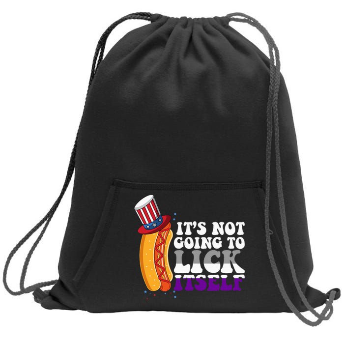 Its Not Gonna Lick Itself Lgbtq Funny Asexual Pride Ally Sweatshirt Cinch Pack Bag