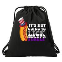 Its Not Gonna Lick Itself Lgbtq Funny Asexual Pride Ally Drawstring Bag