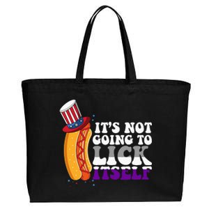 Its Not Gonna Lick Itself Lgbtq Funny Asexual Pride Ally Cotton Canvas Jumbo Tote