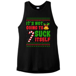 ItS Not Going To Suck Itself Christmas Funny Candy Cane Gift Ladies PosiCharge Tri-Blend Wicking Tank