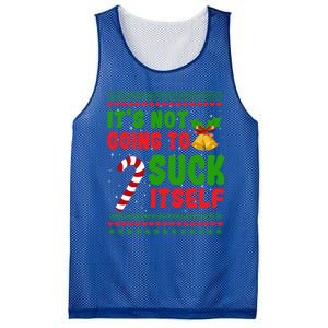 ItS Not Going To Suck Itself Christmas Funny Candy Cane Gift Mesh Reversible Basketball Jersey Tank