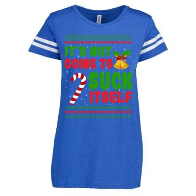 ItS Not Going To Suck Itself Christmas Funny Candy Cane Gift Enza Ladies Jersey Football T-Shirt