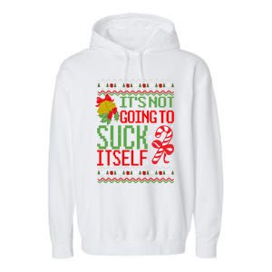 ItS Not Going To Suck Itself Dirty Ugly Christmas Funny Gift Garment-Dyed Fleece Hoodie