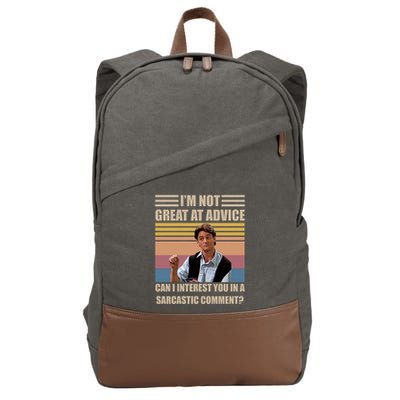 Im Not Great At The Advice Can I Interest You In A Sarcastic Comment Cotton Canvas Backpack