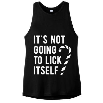 Its Not Going To Lick Itself Funny Christmas Ladies PosiCharge Tri-Blend Wicking Tank