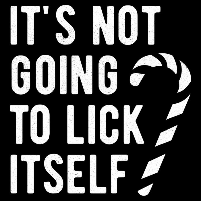 Its Not Going To Lick Itself Funny Christmas Flexfit Unipanel Trucker Cap